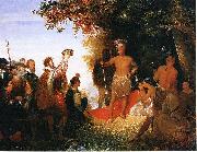 John Gadsby Chapman Coronation of Powhatan Germany oil painting artist